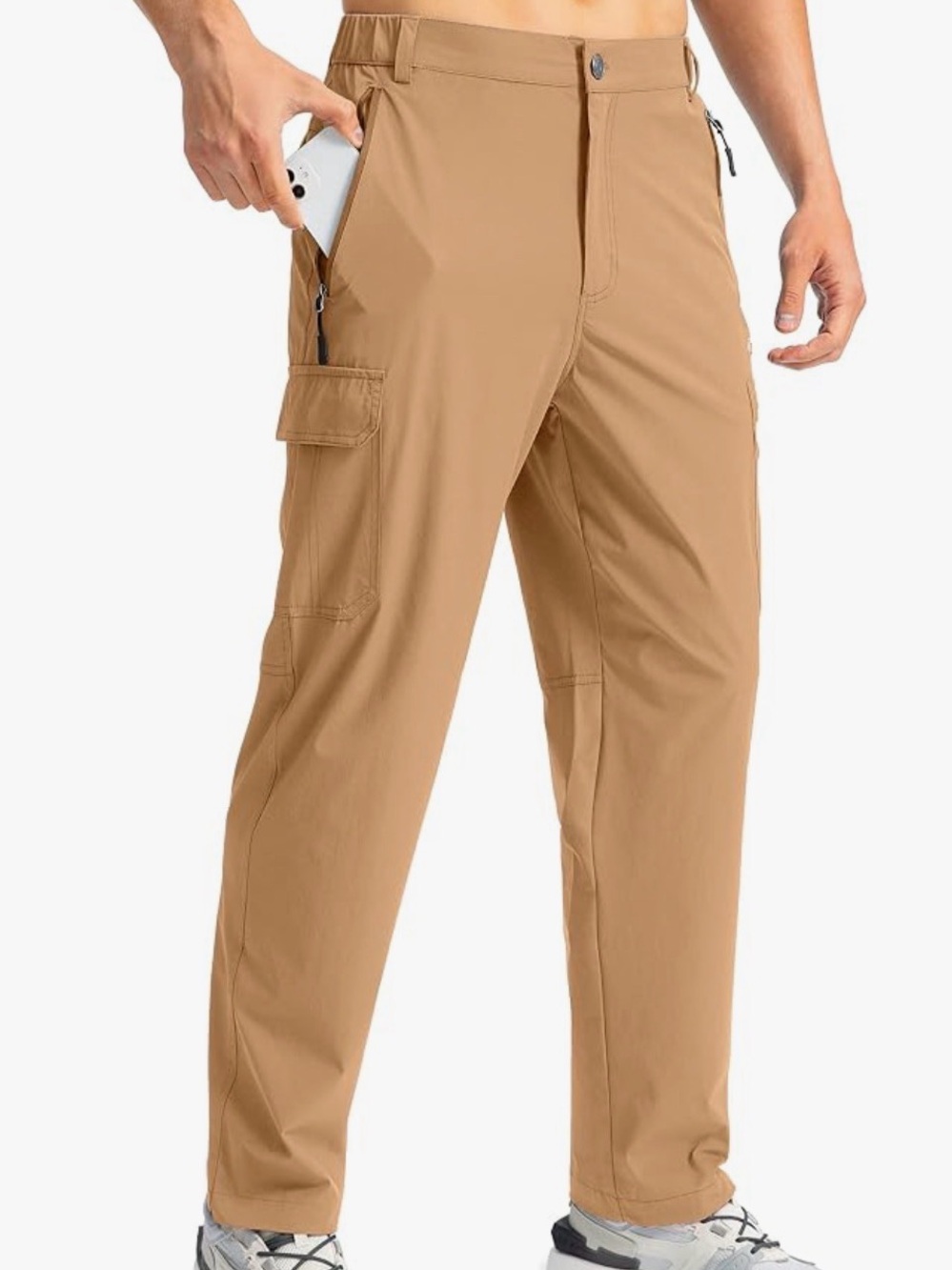 Pudolla Men's Cargo Pants — Tan Tactical Style